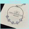 Zircon Flower Pendant Bracelet With Metal Plating For Womens Fashion Accessories