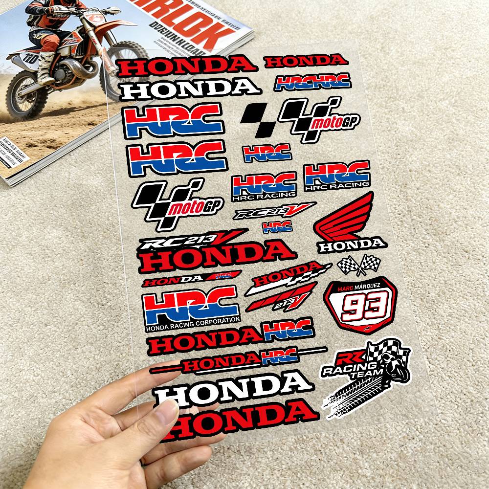FOR HONDA HRC H WING Reflective motorcycle stickers, 3M safety warning at night in the dark scooter helmets TP6