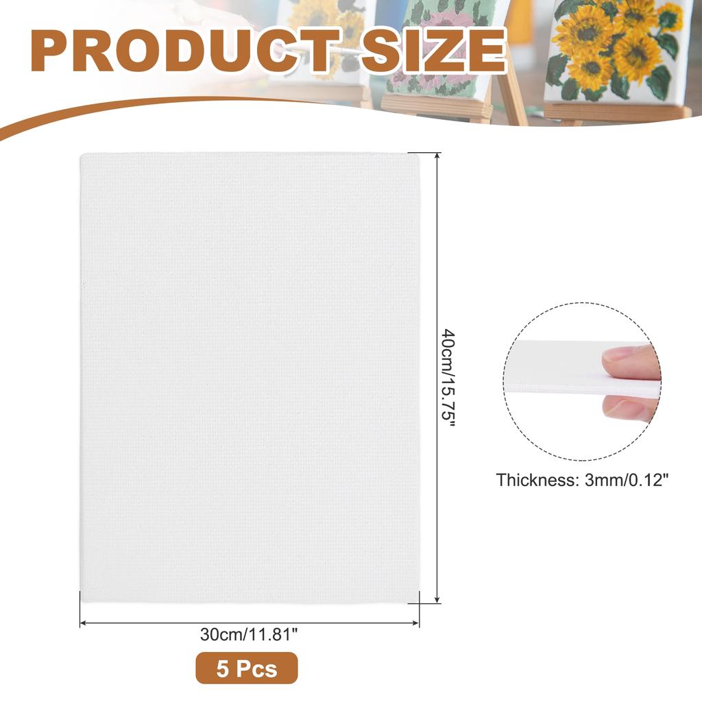 5/10/24Pcs Canvas Boards for Painting Cotton Blank Primed Art Canvas Panels Acid-Free Art Supplies for Oil Acrylic Watercolor