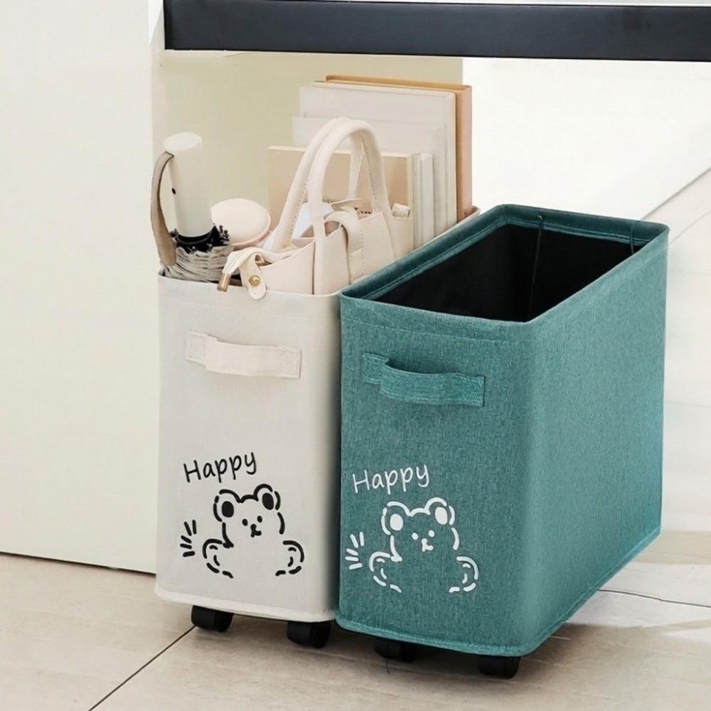 Large Capacity Under Desk Storage Box Space Saving Moisture-proof Cart Storage Basket with Wheels Laundry Basket for Home