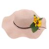 Straw Hat Ladies Straw Hat Vacation Sun Protection Sun Hat Wave Edge Knitted Hat Flower Sun Hat