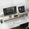 Fenge Monitor Desktop Computer Monitor Width Wooden Top PC Stand Computer Monitor Stand Desktop Laptop PC Monitor Computer Drawer Storage Oak