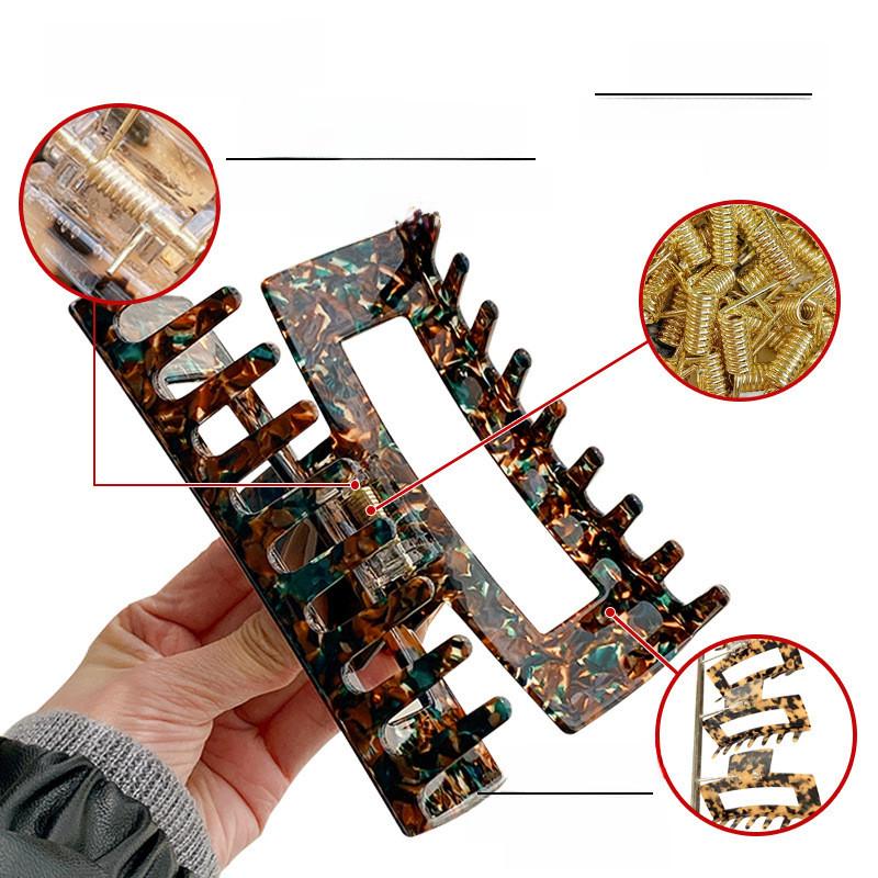 Premium Koreanischer Stil 13cm Dicke Acetat Haarspange für Frauen in Schicken Designs