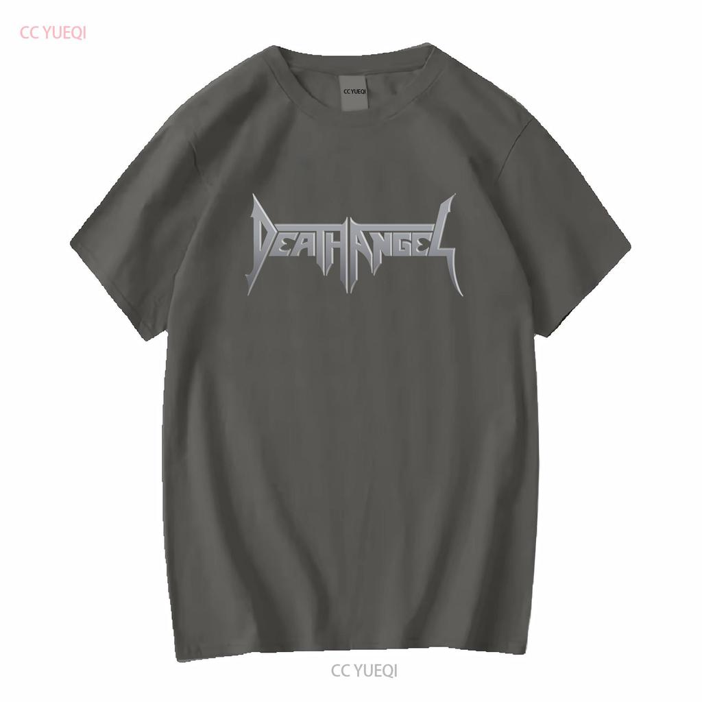 DEATH ANGEL Grey Logo T SHIRT Brand New S M XL 2XL long or short sleeves vintage Washed Casual Top For Everyday Wear Breathable