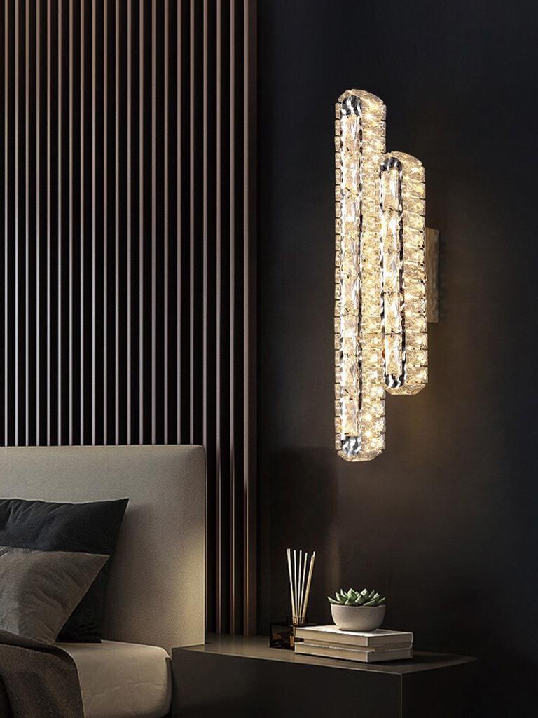 Gold/silver Modern LED Luxury Wall Light Sconces Fixtures,Bedroom Lamp,Hallway,Background Wall Nordic Indoor Room Decoration
