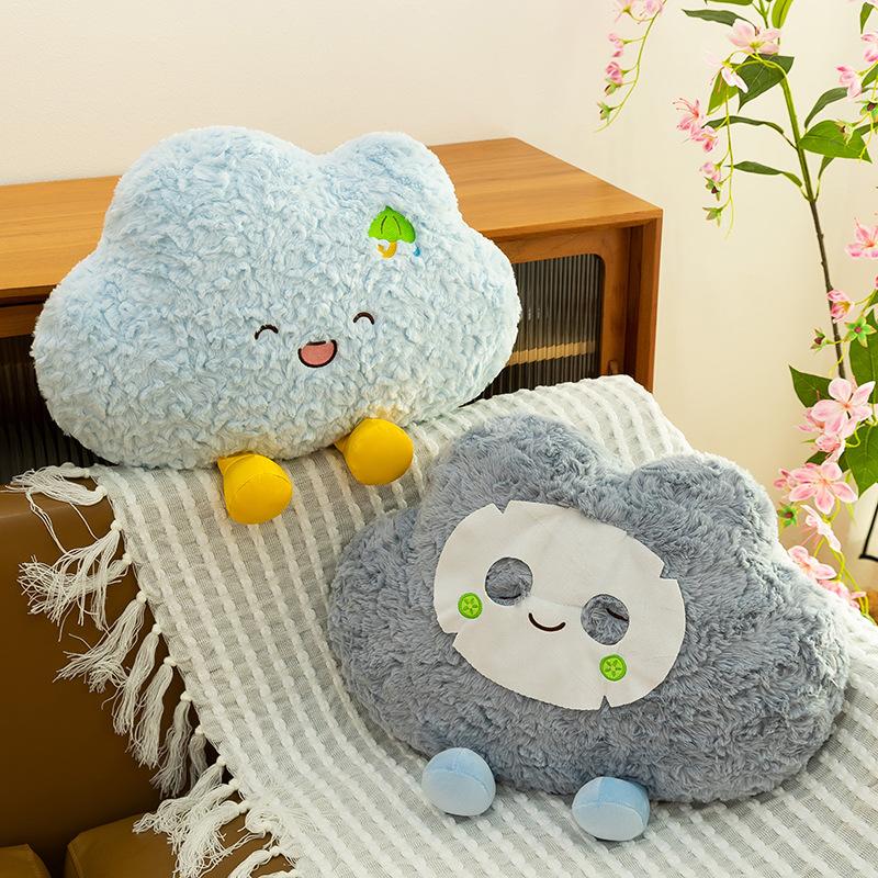 Niedliches Stimmungs-Laufwolken-Kissen Mädchen Geburtstagsgeschenk Plüschpuppe Puppe niedliche Wolke Schlafkissen