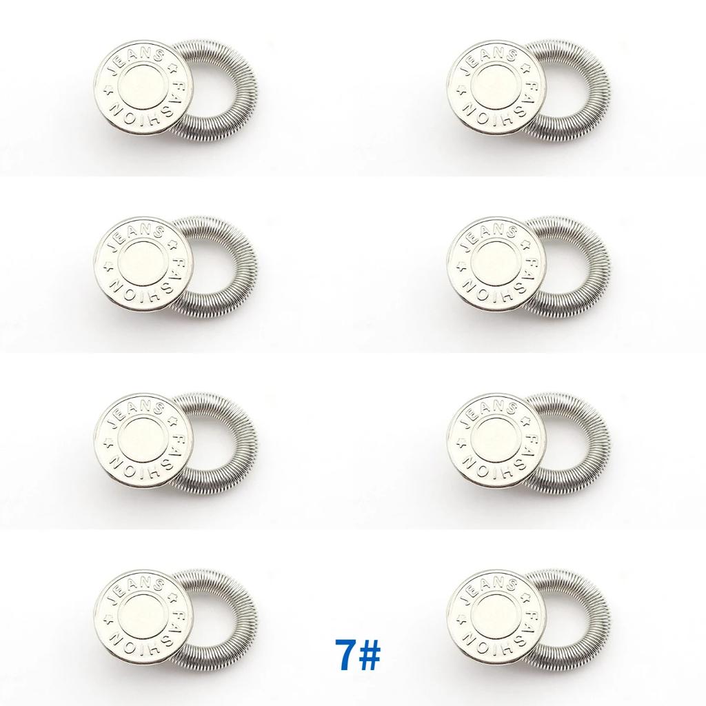 Detachable Jeans Waist Adjustment Buckle Metal Button Extender for DIY Pants Jeans Free Sewing Waist Extenders Buttons