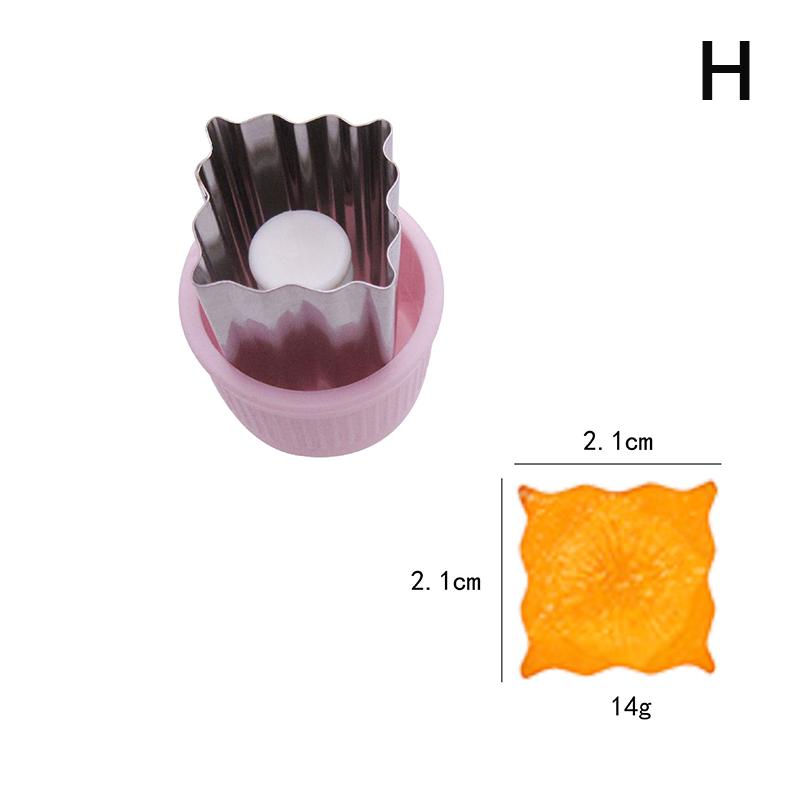 Stainless Steel Fruit Vegetable Press-Type Mini Cookie Shape Cutter Food Mold