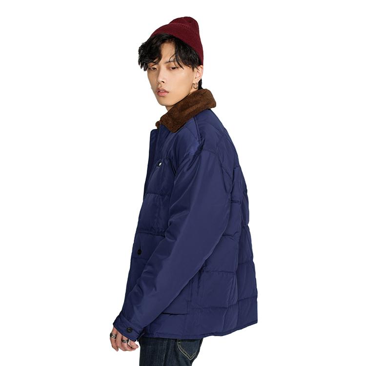 Lee Zip-Up Logo Patch Down Jacket Men Outerwear Navy-Blue LMT0040662RZ00FA01742