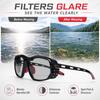 Photochromic Polarized Fishing Sunglasses Men UV400 Anti Glare Windproof Sports Eyewear with Foam Pad for Fishing Hiking 4