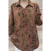 Middle-aged Elderly 2025 Fashion Shirt Loose Autumn New Mom Women's Casual Top Printed Shirt