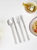 Kamomekitchen Pleated Stainless Steel Cutlery 4-piece Set (spoon, Chopsticks, Fork, Knife)