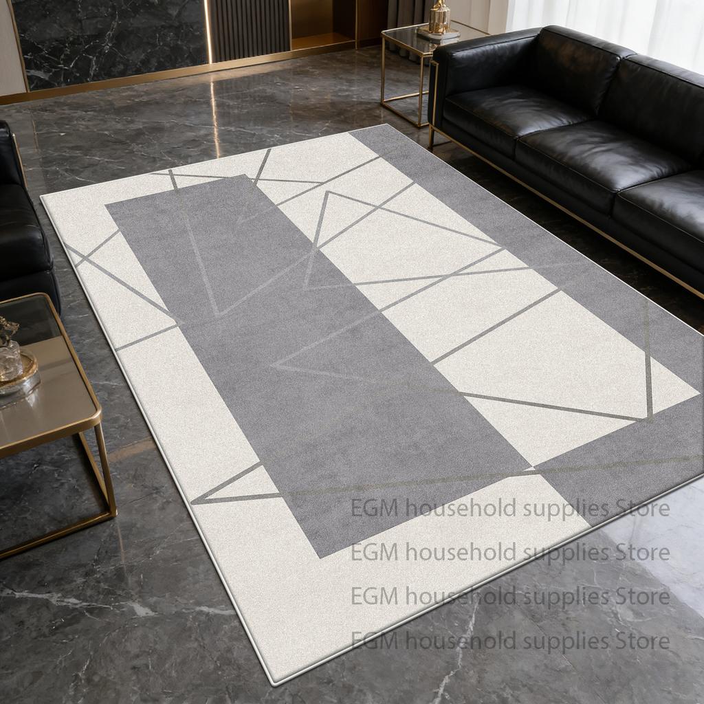 Nordic Style Geometric Carpet Minimalism Living Room Decoration Bedroom Rugs Office Area Non-slip Customizable Floor Mat Study