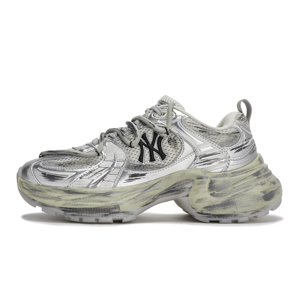 MLB New York Yankees Casual Shoes Women's Low top Beige/Gray/Silver 3ASHW045N-50SIS(Team80BOX)