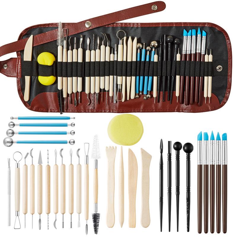 Pottery Clay Tool Kit - 5-Piece Set for Sculpting, Trimming, and Modeling