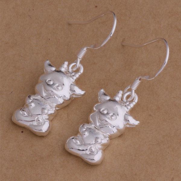 

Покрытый серебром 925 пробы Корейская мода Милый набор сережек и ожерелья с животными