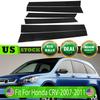 Window Pillar Posts Door Trim Cover Black Fit For 2007-2011 Honda CRV 6PCS/SET