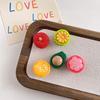 5Pcs 3D Simulated Fruit Refrigerator Magnet Resin Waxberry Orange Avocado Mangosteen Magnet Home Kitchen Office Whiteboard Locker Decor