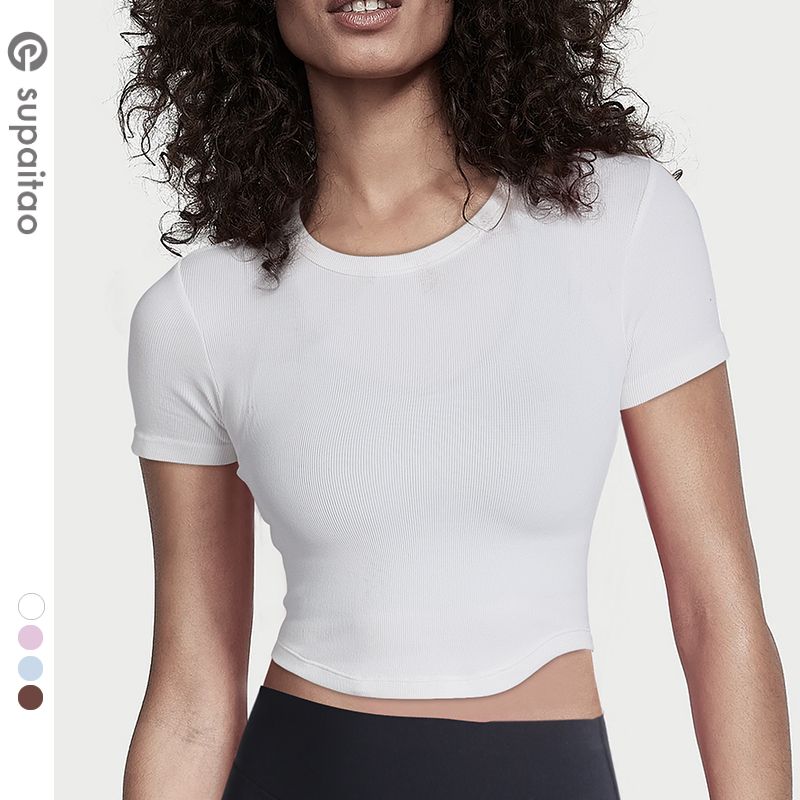 

Supaitao Slim Looking Short Sleeve Silm Women s Sports T-shirt White S