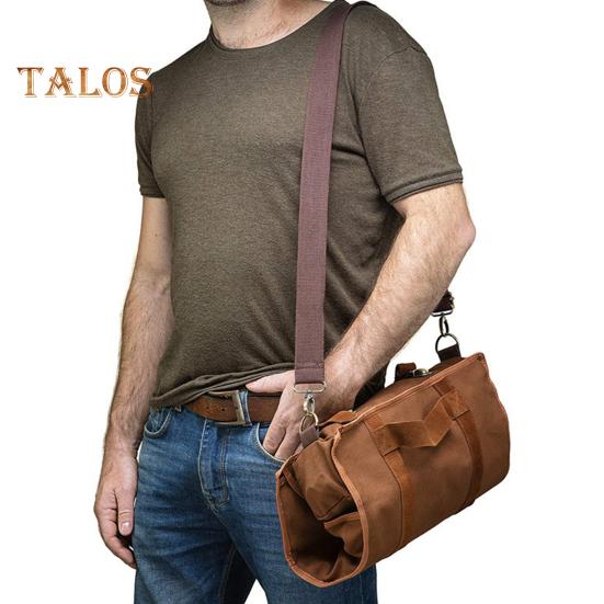 Portable Bartender Bag Travel Canvas Bar Kit Bag Large Capacity Multiple Compartments Bar Tools Carrying Bag