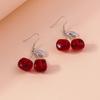 Cute Crystal Cherry Earrings for Women Girls Simulation Fruit Drop Earrings Party Holiday Jewelry Gifts