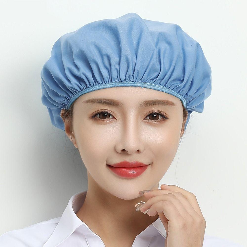 Fashion Elastic Workshop Work Hat Smoke-proof Dust-proof Work Wear Hair Fall-proof Breathable Catering Cap Food Factory
