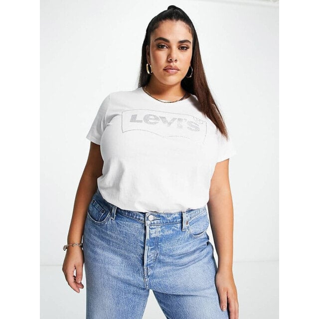 

Белая футболка с логотипом Levi s Plus