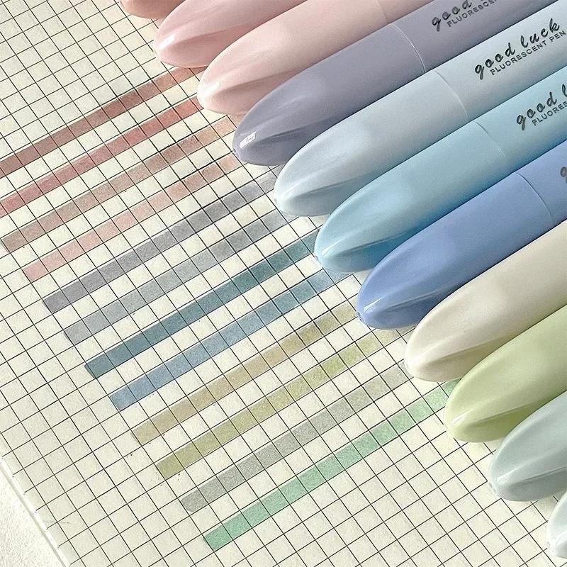 4pcs/set Simplicity Gradient Color Series Paint Marker Fashion Stationery Key Words Highlighter Marker Pen Lovely Scrapbook Pen