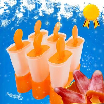 1 Set 6 Pop Cell DIY Gefrorenes Eisform Eis am Stiel Maker Lollyform Tablett Pfanne Hausgemachtes Eis am Stiel Modell Küchenwerkzeuge
