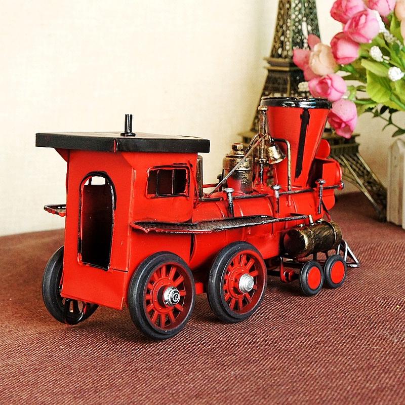 Iron Black Locomotive Home Office Decoration Iron Crafts Decoration Gifts