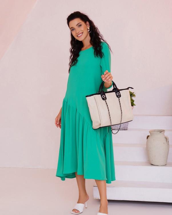 Lockeres Kleid mit unteren Volants ISSA Plus