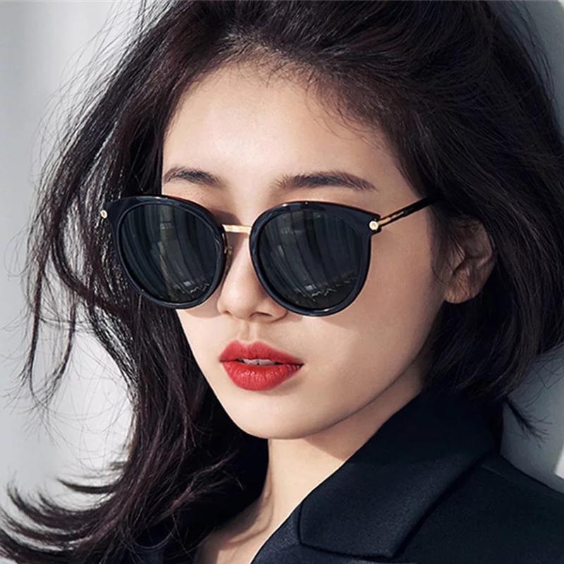 New Classic Oval Red Women Sunglasses Female Vintage Luxury Plastic Brand Designer Cat Eye Sun Glasses UV400 Fashion
