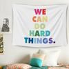 OGILRE We Can Do Hard Things Inspirational Quotes Colorful Word Home Girls Bedroom Decorations Wall Art Hanging Tapestry, Inspirational Motivational