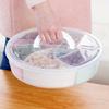 Divided Serving Tray Snack Plate with Lid Fruit Plates Compartment Candy Box Multi-function Food Storage Tray Household Gadgets