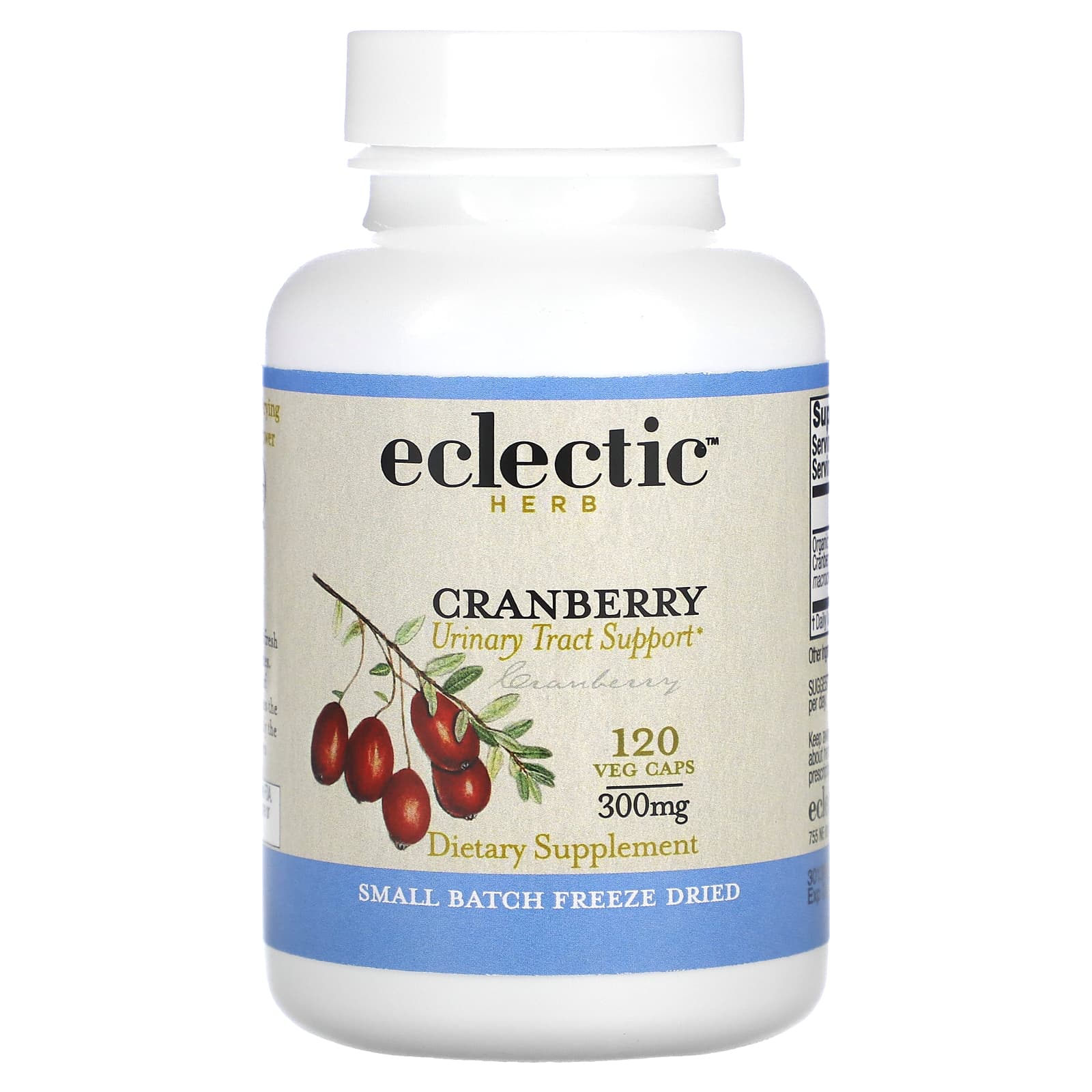

Freeze-dried, Cranberry, Veggie Capsules 120 (300Mg per Capsule)