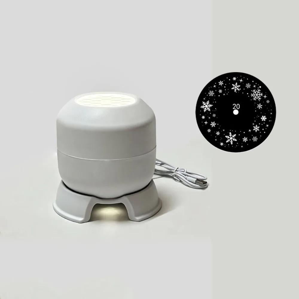 USB Powered Christmas Projector Snowflake Clear Patterns Christmas LED Night Light Adjustable High Brightness Atmosphere Lamp