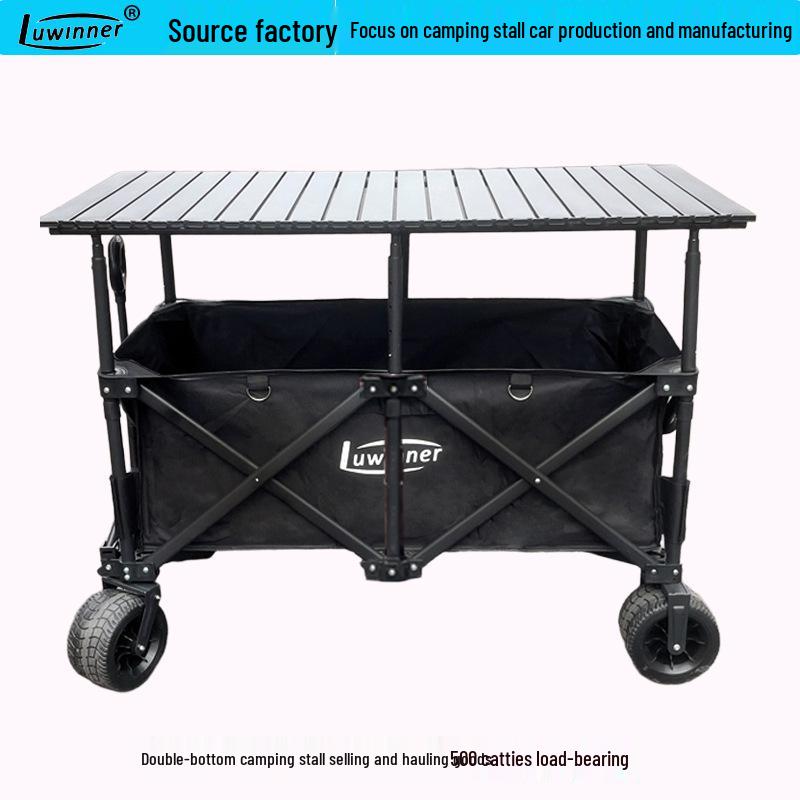Road Winner Folding Camping Cart: 120-150-167 Versatile Tabletop for Outdoor Markets