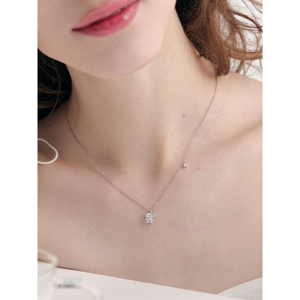 [Rosemont] Silver Clover Necklace Ra24C26A