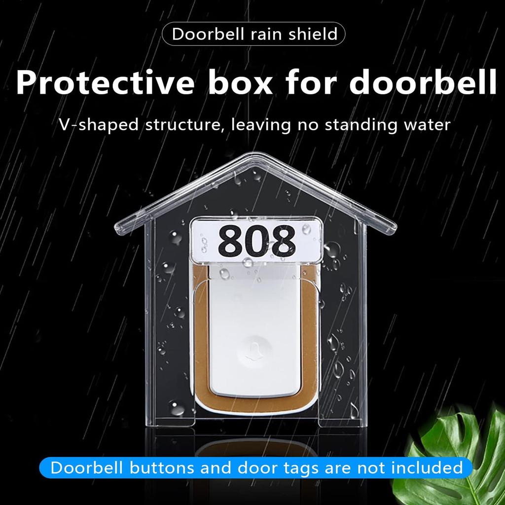 Waterproof Cover for Wireless Doorbell Access Control Rain Cover Universal Protector for Visual Doorbells
