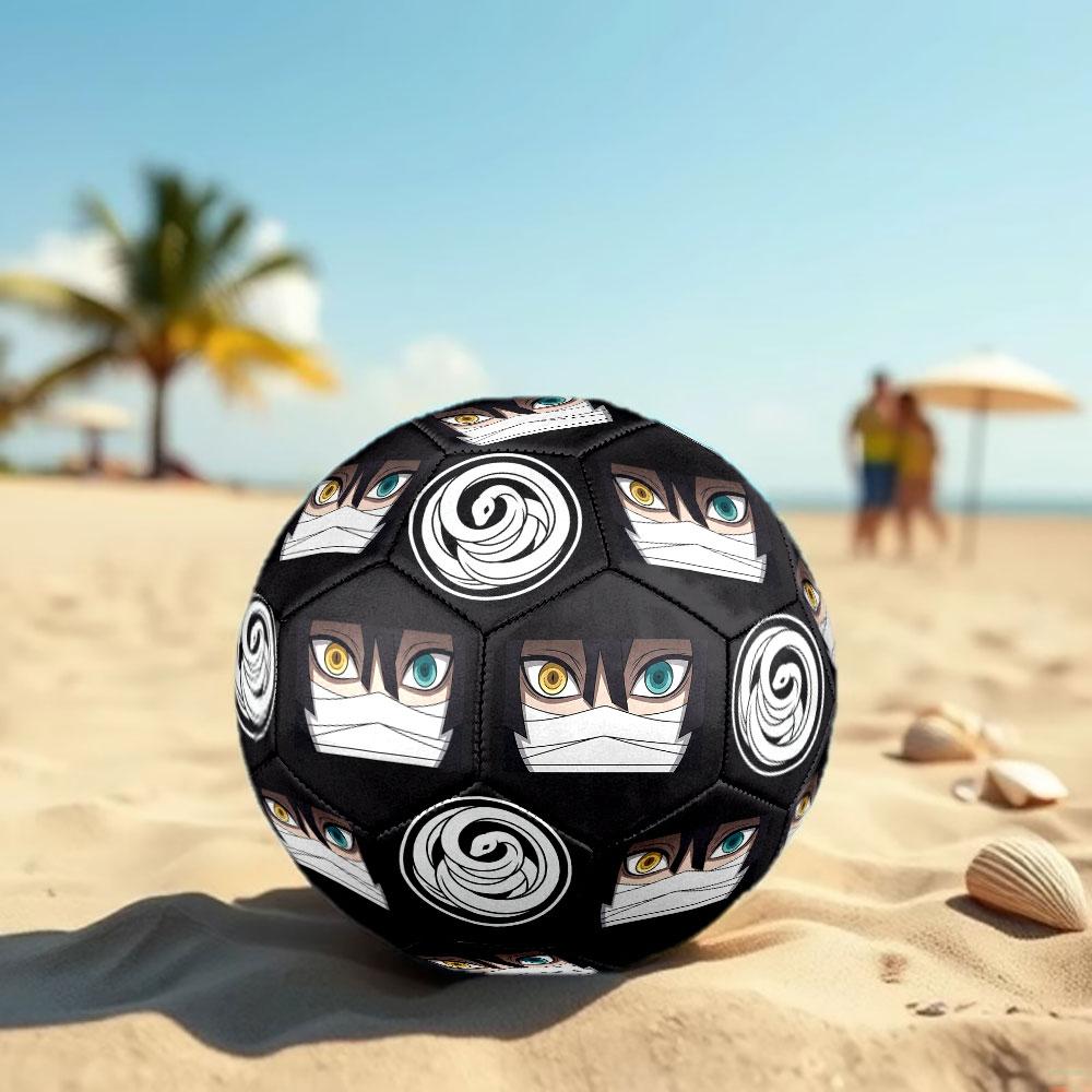 1pc Demon Slayer Kimetsu no Yaiba Soccer Ball Size 5 Indoor Soccer Ball Fashion Colorful Backyard Game - Great For Sports Fans Gift HE20