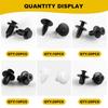 100 PCS Car Bumper Retainer Clips, 6 Type Nylon Fasteners Rivet Replacement Kit, Push-In Screw Bumper Push Rivet Clip With 5 Fastener Removers,