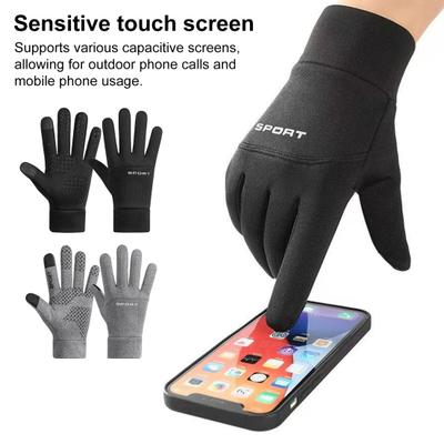Wasserdichte Thermohandschuhe Winddichte Touch-Fahrradhandschuhe mit Bildschirmhandschuhen Fleecegefüttert Anti-Rutsch-Griff zum Skifahren