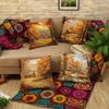 Herbstblätter Dschungelhütte Kissenbezug, Kissenbezug ultraweiches Polyestermaterial Wohnzimmer Sofa Rücken Autokissenbezug Dekoration
