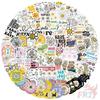 100Pcs/Set Daisy Flowers Healing Slang Stickers DIY Fashion Decals Stickers