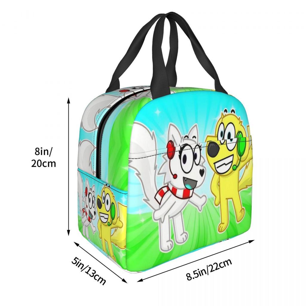 Isolierte Lunchbox Tylers And Snowi Gaming-Zubehör Lebensmittelbox Ins-Stil Thermokühler Bento-Box für die Schule
