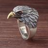 Vintage Trendy Gems Eyes Domineering Eagle Adjustable Animal Ring