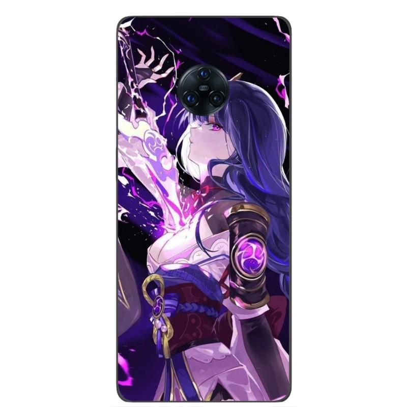 Genshin Impact Raiden Shogun Phone Case For VIVO Y95 Y93 Y31 Y20 V19 V17 V15 Pro X60 NEX Soft Black Phone Cover