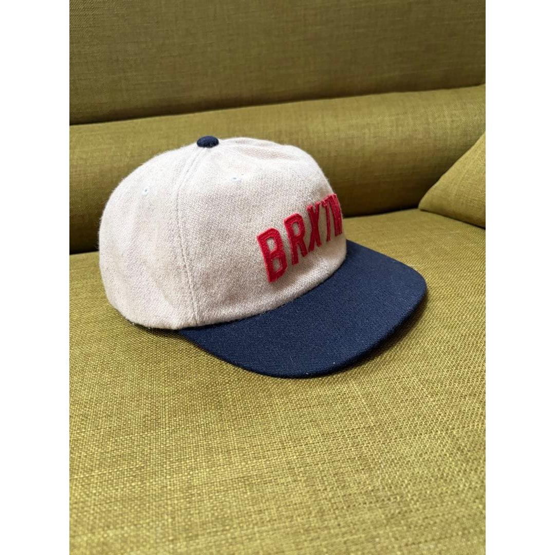 Used Final Price BRIXTON Cap Cream Color & Navy & Red Color Scheme