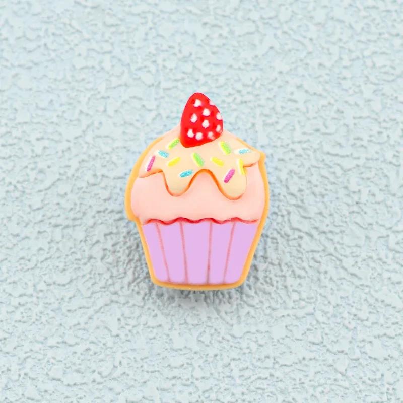 1 Stück Schnürsenkel Dekoration Clips Schnürsenkel Schnalle für Mädchen Kinder Cartoon Krone Kuchen Süßigkeiten Macaron Farbe Schuhe Zubehör