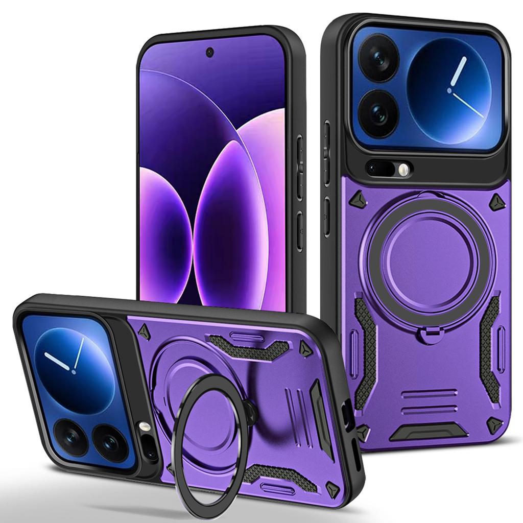 For Xiaomi 17 Pro Max Magnetic Case Shockproof TPU + PC Phone Back Cover with Kickstand